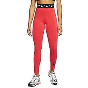 Nike Sportswear Club High Waisted Black Leggings Womens M Athletic Swoosh GUC